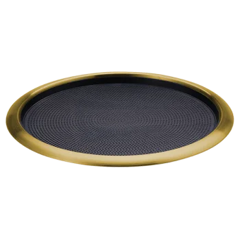 Service Ideas Tray 18 8 Stainless Steel With Removable Insert 16 x 14 Vintage Gold Finish