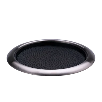 Service Ideas Tray 18 8 Dark Tungsten With Removable Insert 14 x 12