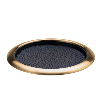 Service Ideas Tray 18 8 Vintage Gold With Removable Insert 14 x 12