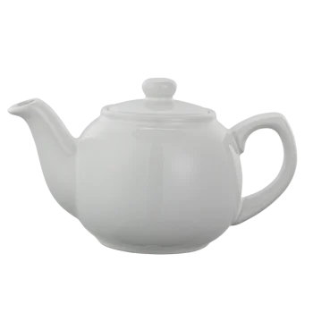 Service Ideas Ceramic Teapot 16 Ounce Traditional White Finish - Set of 6 pieces
