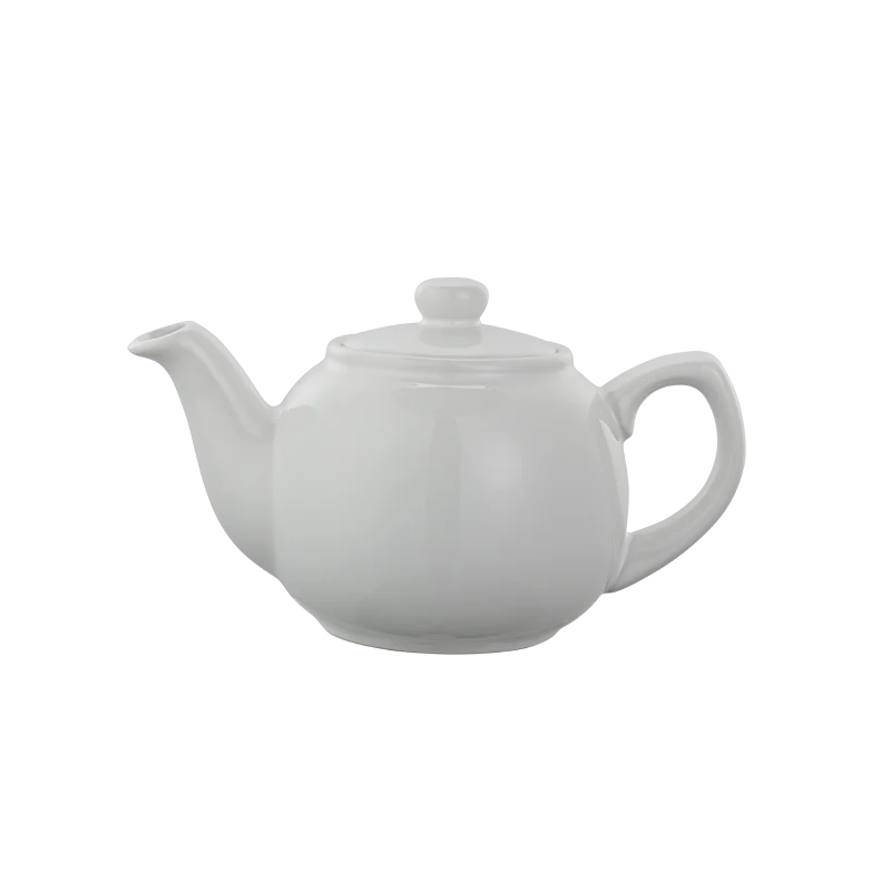 Service Ideas Ceramic Teapot 16 Ounce Traditional White Finish - Set of 6 pieces