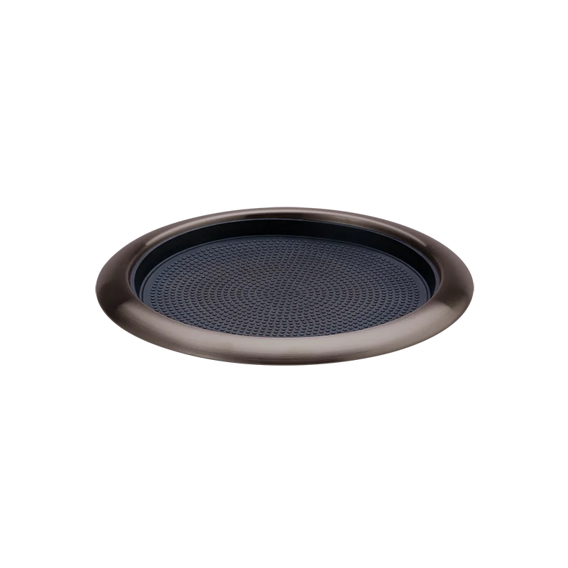 Service Ideas Tray 18 8 Stainless Steel With Removable Insert 11 x 9 Dark Tungsten PVD Finish