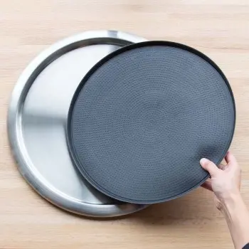 Service Ideas Tray 18 8 Black Onyx Finish With Removable Insert 14 x 12