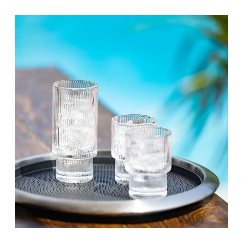 Service Ideas Tray 18 8 Stainless Steel With Removable Insert 16 x 14 Black Onyx Finish