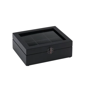 Service Ideas Tea Box Beech Wood 6 Compartment