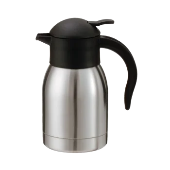 Service Ideas Server 0.6 Liter Push Button Stainless Steel Lined Brushed Finish - Set of 6 pieces