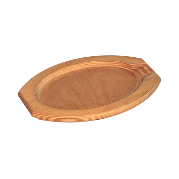 Service Ideas Thermo Plate Holder Birch Fajita Style - Set of 12 pieces