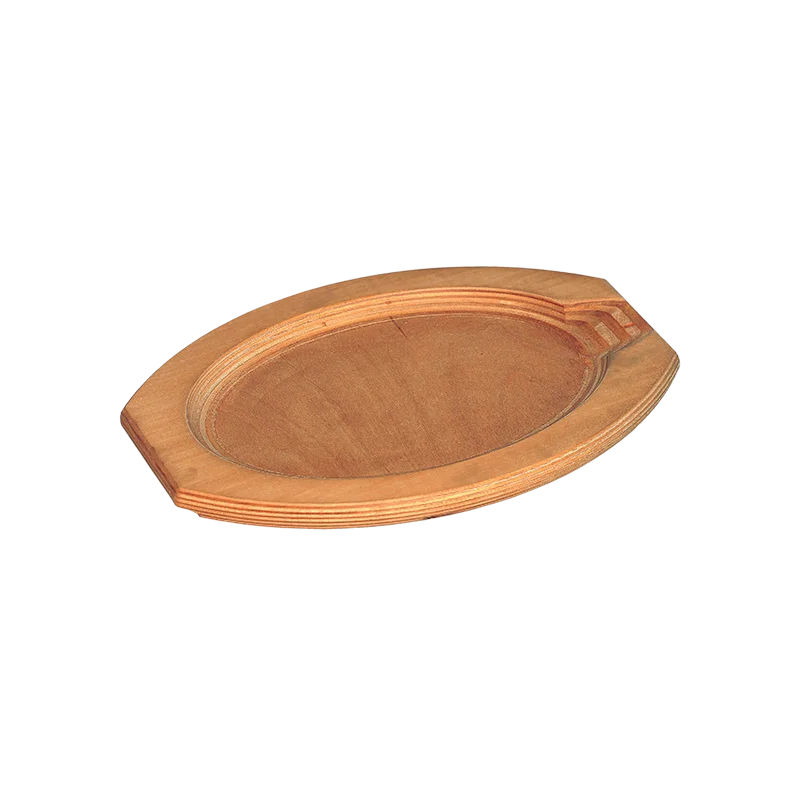 Service Ideas Thermo Plate Holder Birch Fajita Style - Set of 12 pieces
