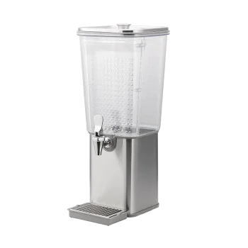 Service Ideas Square Beverage Dispenser 3 Gallon BPA Free With Stainless Steel