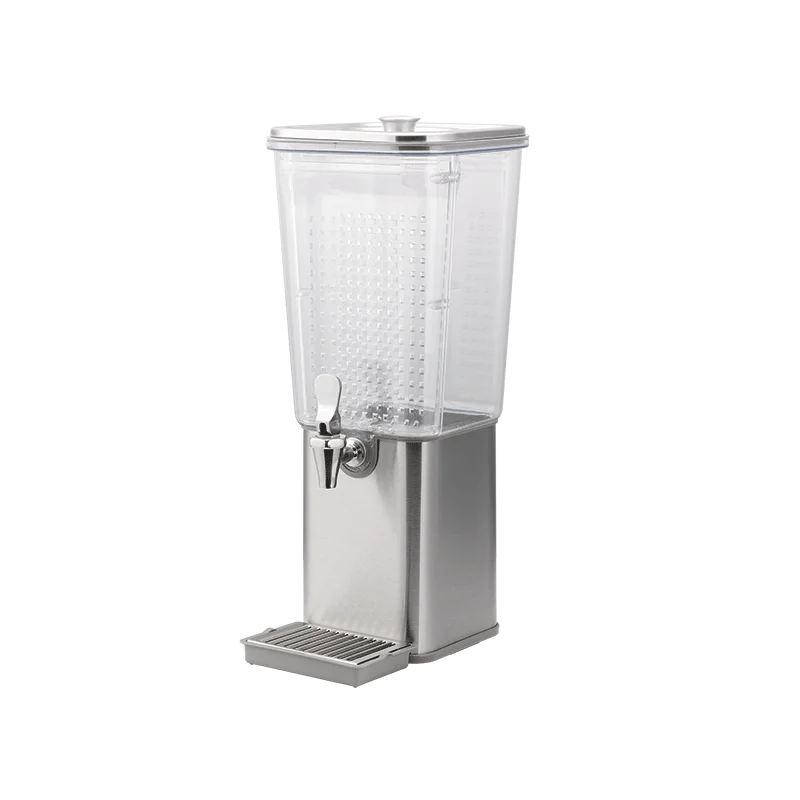 Service Ideas Square Beverage Dispenser 3 Gallon BPA Free With Stainless Steel