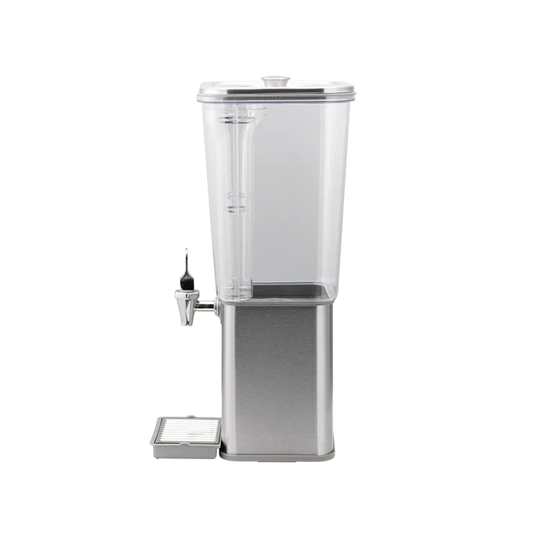 Service Ideas Square Beverage Dispenser 3 Gallon BPA Free With Stainless Steel