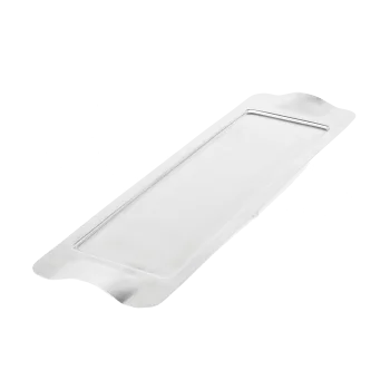 Service Ideas Rectangular Tray Stainless Steel 20 x 6 Brushed Finish