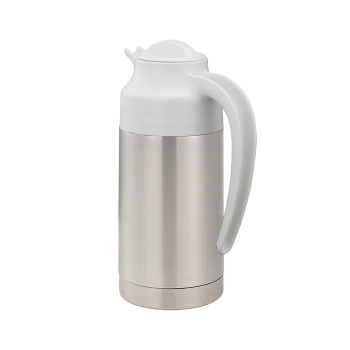 Service Ideas Steel Vacuum Insulated Server NSF 0.7 Liter With White Top