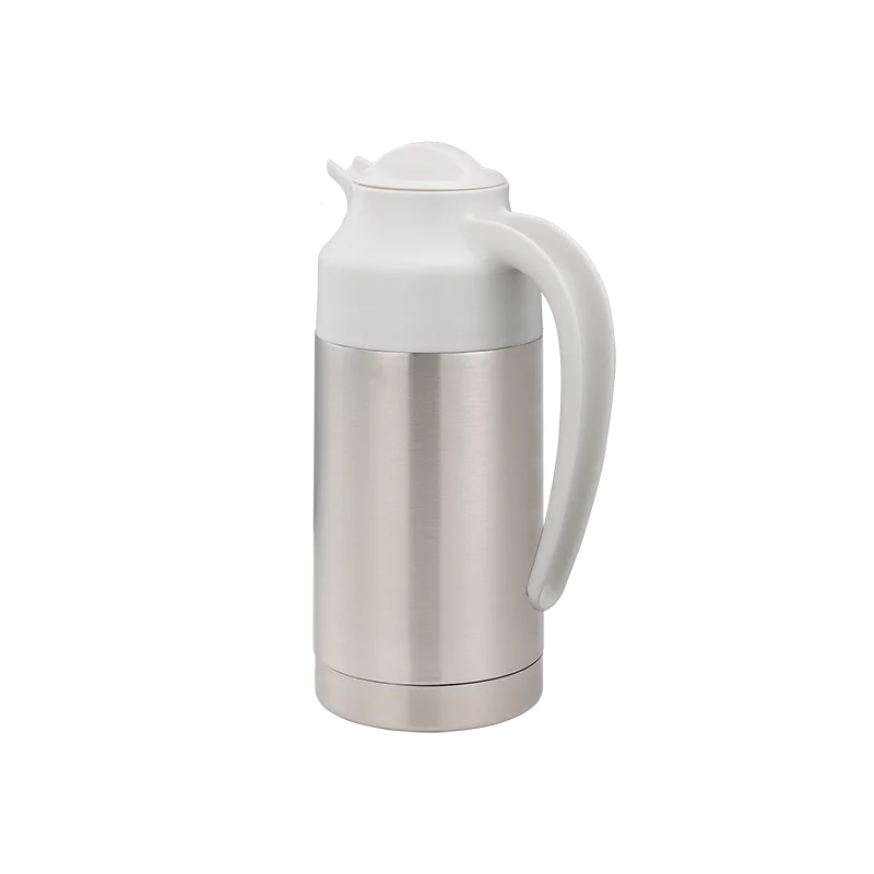 Service Ideas Steel Vacuum Insulated Server NSF 0.7 Liter With White Top Service Ideas Steel Vacuum Insulated Server NSF 0.7 Liter With White Top