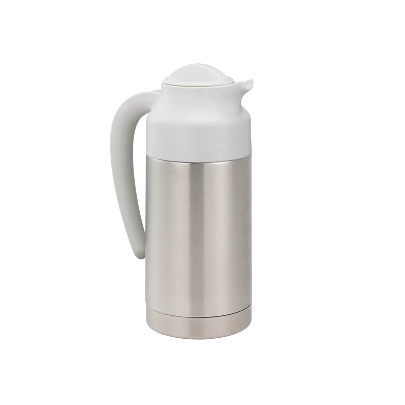 Service Ideas Steel Vacuum Insulated Server NSF 0.7 Liter With White Top Service Ideas Steel Vacuum Insulated Server NSF 0.7 Liter With White Top