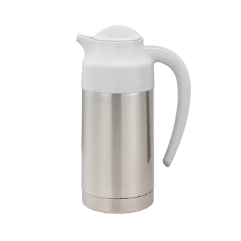 Service Ideas Steel Vacuum Insulated Server NSF 0.7 Liter With White Top