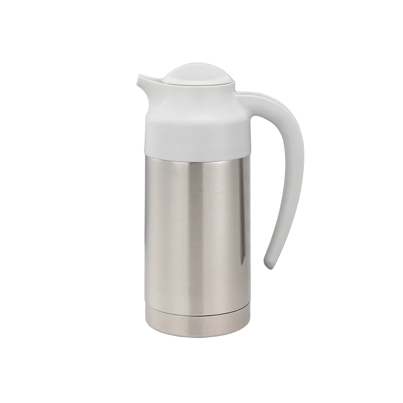 Service Ideas Steel Vacuum Insulated Server NSF 0.7 Liter With White Top Service Ideas Steel Vacuum Insulated Server NSF 0.7 Liter With White Top
