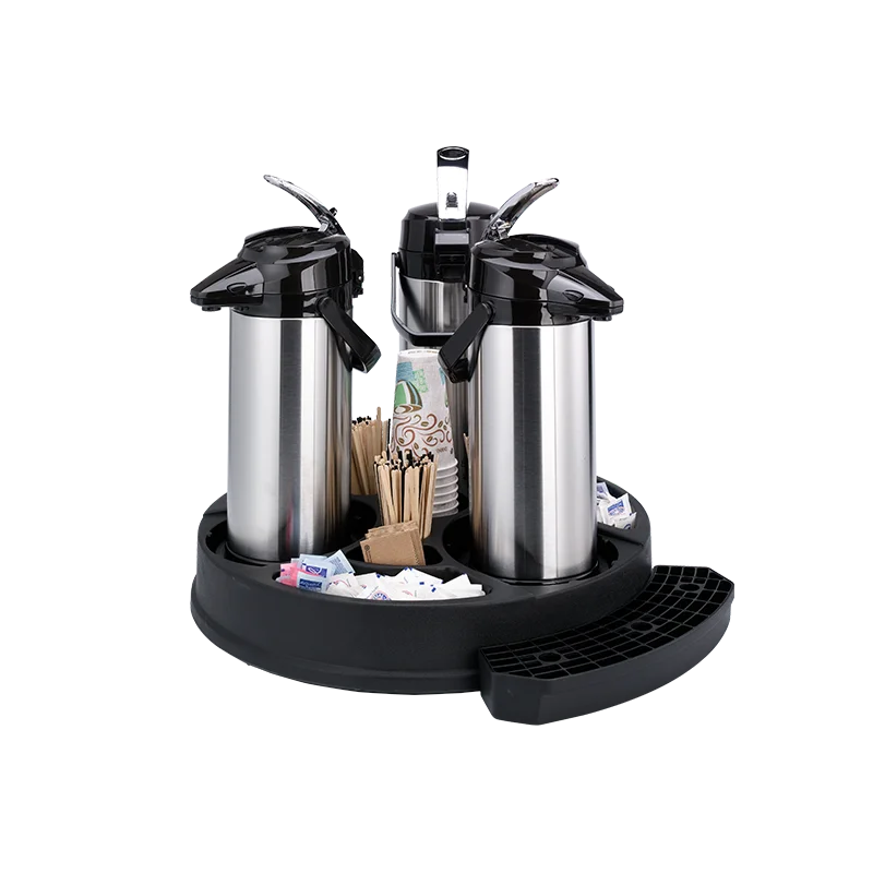 Service Ideas Plastic Roto Rack For 3 Pots Black