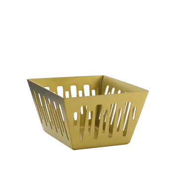 Service Ideas Sugar Packet Basket Holder Vintage Gold Finish