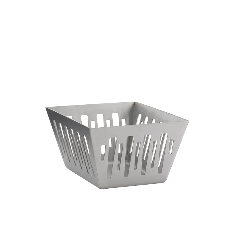Service Ideas Sugar Packet Basket Holder Brushed Stainless Steel