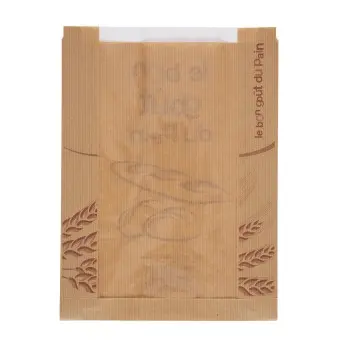Kraft Brown Sourdough Round Artisan Bread Window Bags - 230/20+20x300 mm