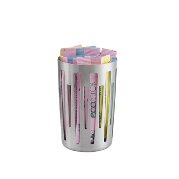 Service Ideas Sugar Stick Basket Holder Brushed Stainless Steel