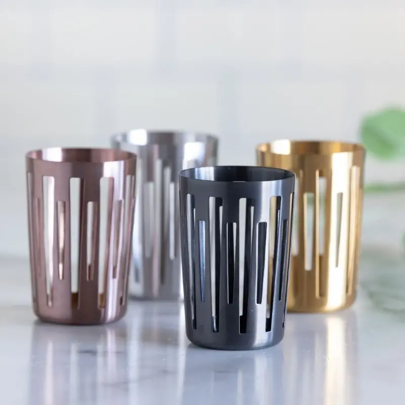 Service Ideas Sugar Stick Basket Holder Black Onyx Finish