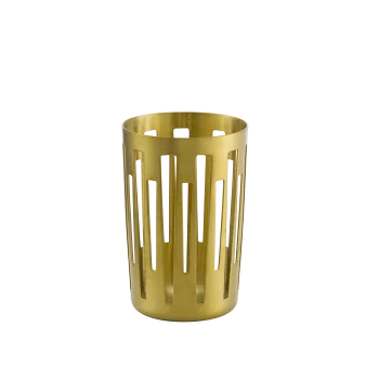 Service Ideas Sugar Stick Basket Holder Vintage Gold Finish