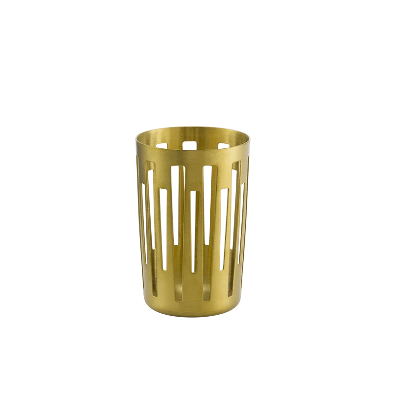 Service Ideas Sugar Stick Basket Holder Vintage Gold Finish