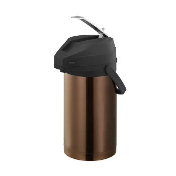 Service Ideas Airpot 3 Liter Lever Lid Stainless Steel Rose Gold Finish