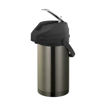 Service Ideas Airpot 3 Liter Lever Lid Stainless Steel Dark Tungsten Finish