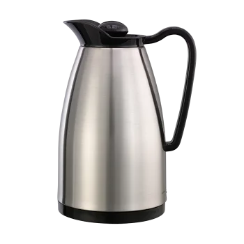 Service Ideas Classic Carafe 0.6 Liter Stainless Steel With Black Accents - Set of 6 pieces