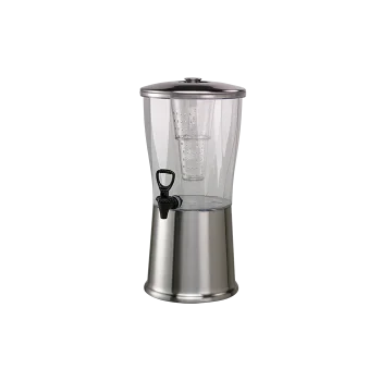 Service Ideas Beverage Dispenser Round 3 Gallon BPA Free With Stainless Steel
