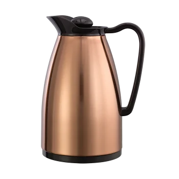 Service Ideas Classic Carafe 0.6 Liter Copper With Brown Accents - Set of 6 pieces