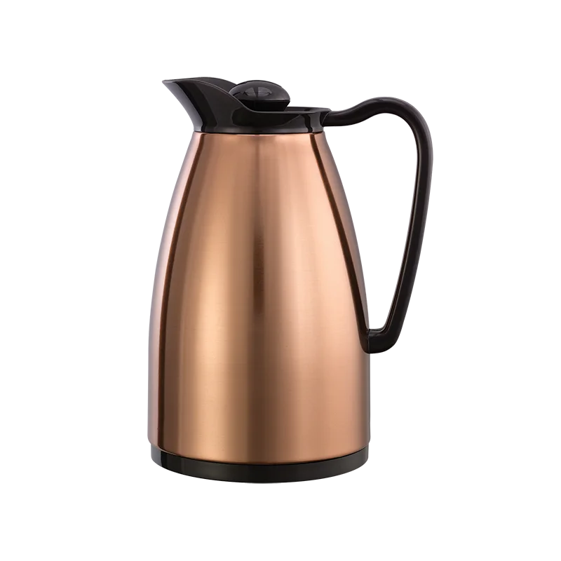 Service Ideas Classic Carafe 0.6 Liter Copper With Brown Accents - Set of 6 pieces