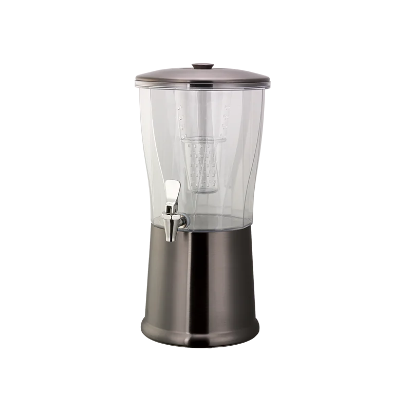 Service Ideas Beverage Dispenser Round Dark Tungsten Finish Stainless Steel