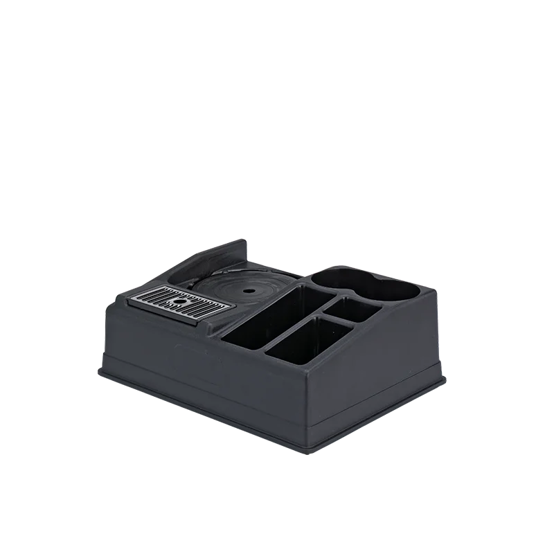 Service Ideas Airpot Stand For 1 Airpot With 5 Condiment Sections Black Plastic