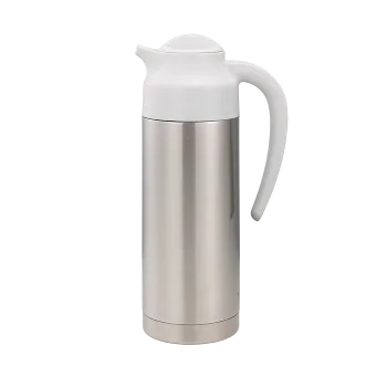 Service Ideas Steel Vacuum Insulated Server NSF 1.0 Liter With White Top