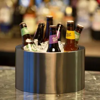 Service Ideas Party Tub 1.5 Gallon Double Walled Dark Tungsten Finish