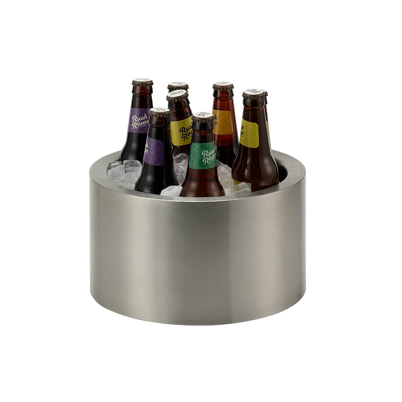 Service Ideas Party Tub 1.5 Gallon Double Walled Brushed Finish Service Ideas Party Tub 1.5 Gallon Double Walled Brushed Finish