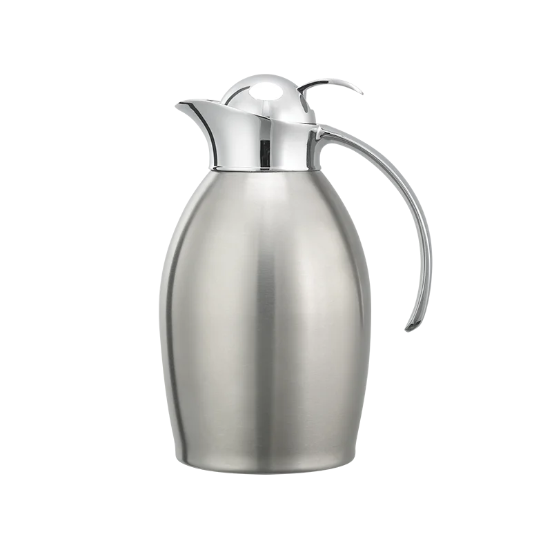 Service Ideas Carafe 1 Liter Stainless Steel Vacuum Insulated Brushed Exterior With Push Button Lid Service Ideas Carafe 1 Liter Stainless Steel Vacuum Insulated Brushed Exterior With Push Button Lid