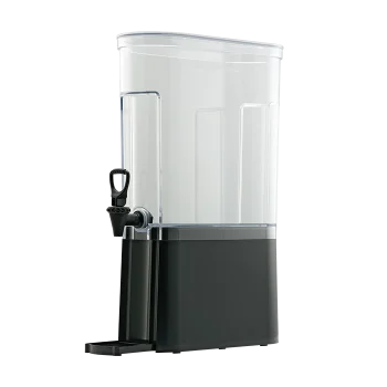 Service Ideas Clear Beverage Dispenser 3.5 Gallon With Black Base and Infuser