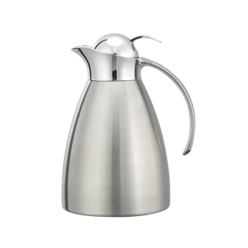 Service Ideas Carafe 1 Liter Brushed Finish With Push Button Lid