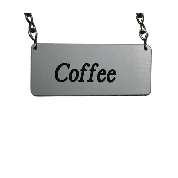 Service Ideas Coffee ID Chain Chrome Finish