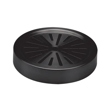 Service Ideas Drip Tray Round 6 Inch Brushed Black Onyx Finish