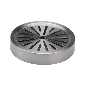 Service Ideas Drip Tray Round 6 Inch Brushed Stainless Steel
