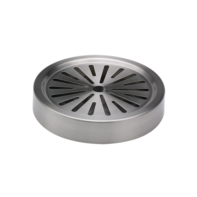 Service Ideas Drip Tray Round 6 Inch Brushed Stainless Steel