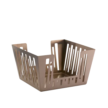 Service Ideas Napkin Holder Basket Rose Gold Finish