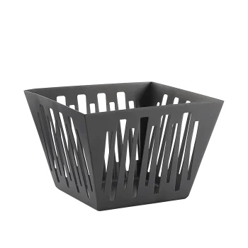 Service Ideas Square Flare Basket Black Onyx Finish
