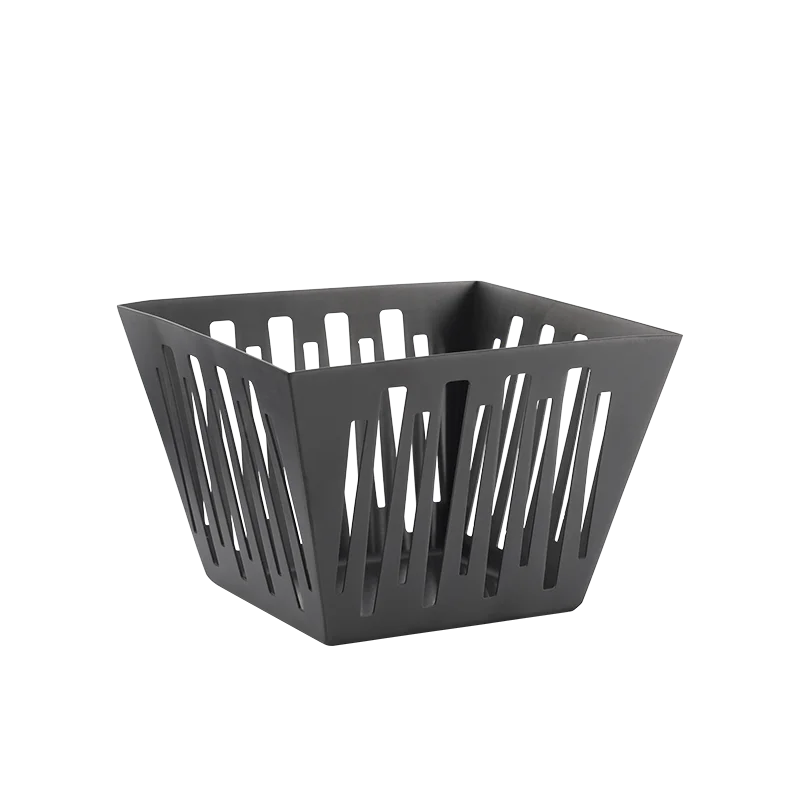 Service Ideas Square Flare Basket Black Onyx Finish